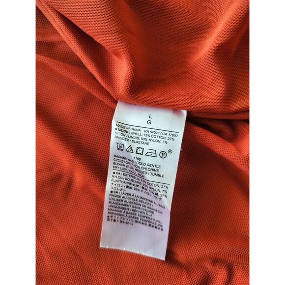 Banana Republic Women's Orange Windbreaker Full Zip Vest Size L - Picture 10 of 10